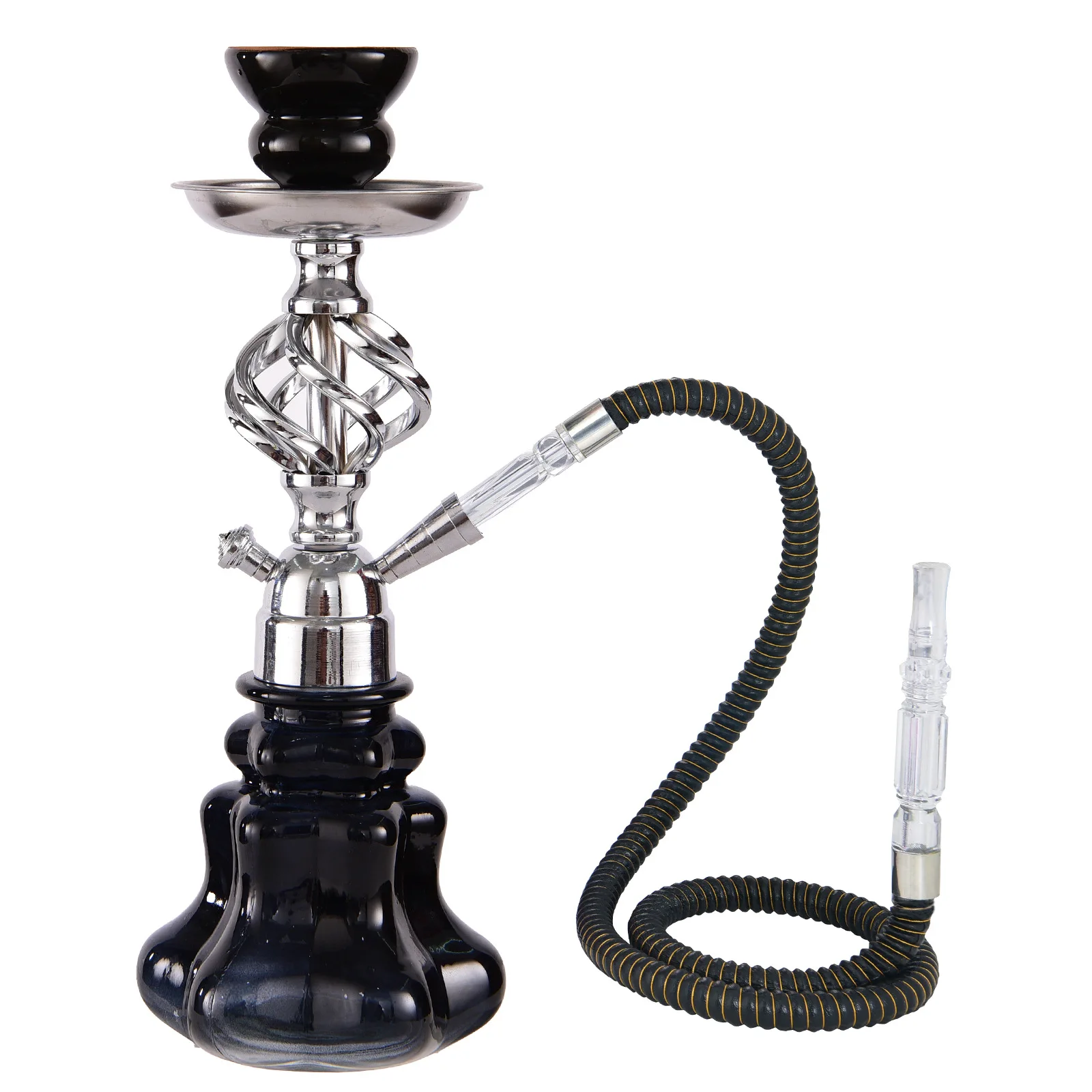 Bar specific Arabic small hookah pot, complete set of accessories for hookah, including tobacco rod, bottle, plate, carbon clip