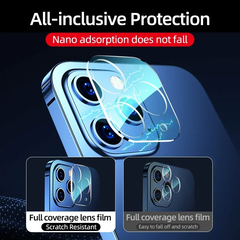 3 Pcs Camera Lens Protector Protective Tempered Glass For iPhone 15 14 Plus 13 12 Mini 11 Pro Max