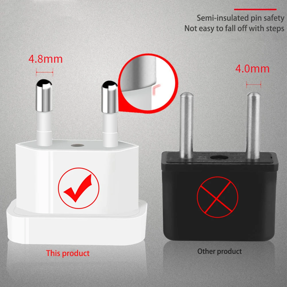 EU Plug Adapter Travel Converter Adapter American China US To EU Plug Euro Plug Electrical Adapter AC Electrical Socket Outlet