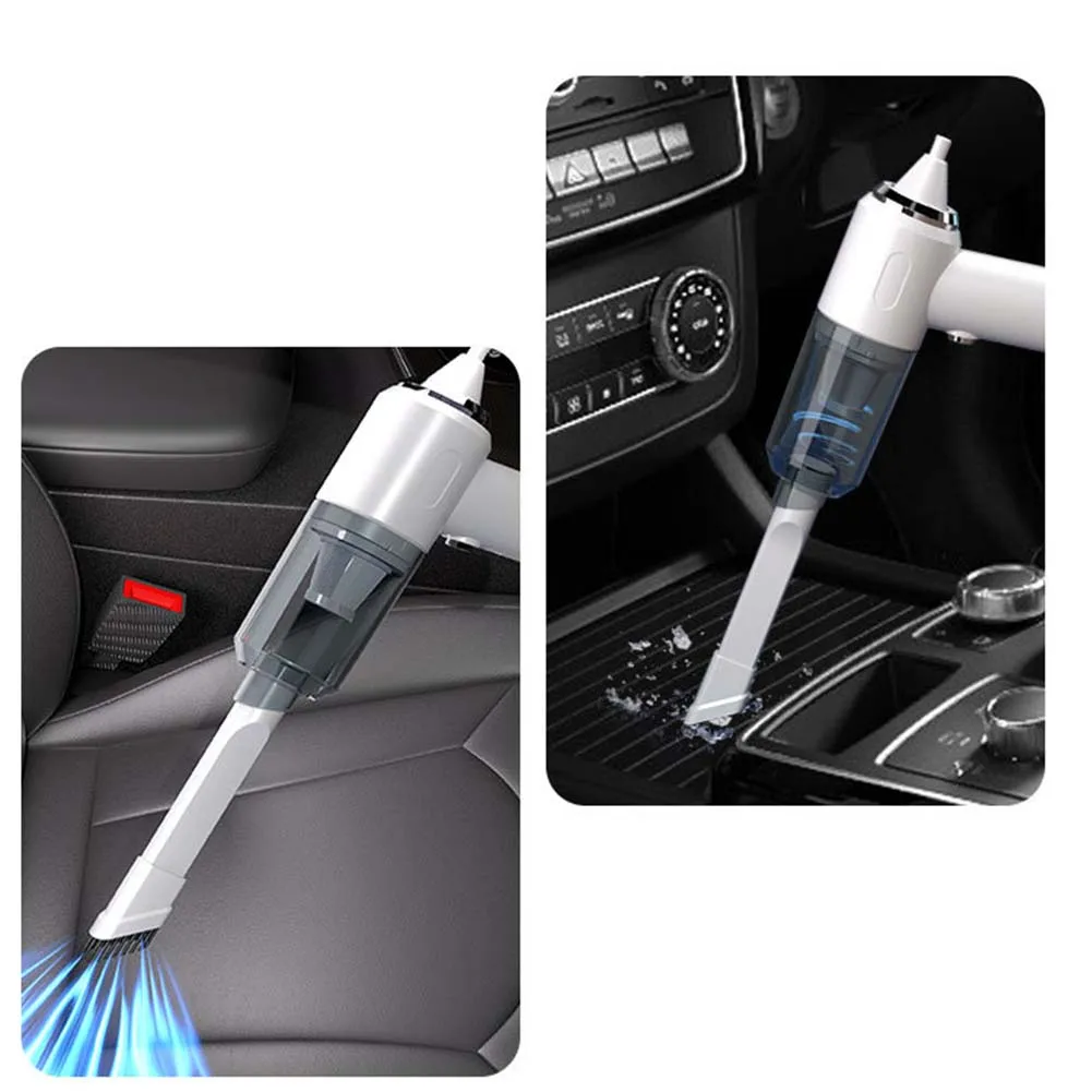 Handheld Rechargeable Hair Dryer And Vacuum Cleaner For Car Home Office Cleaning Tool Dual Function Portable Device