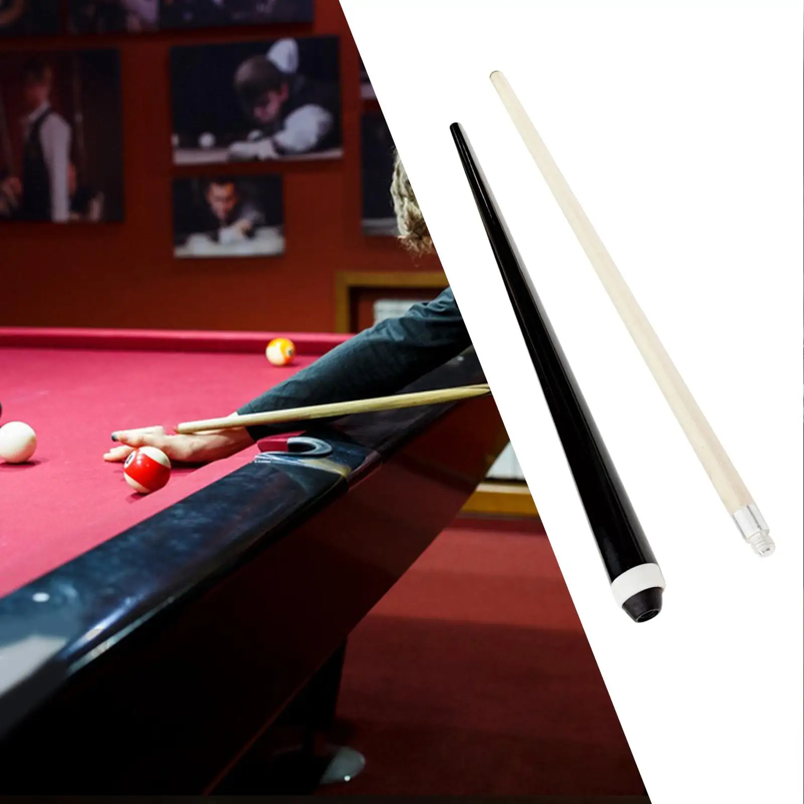 Billiard Cue Stick Wooden Pool Table Sticks for Snooker Competition Training