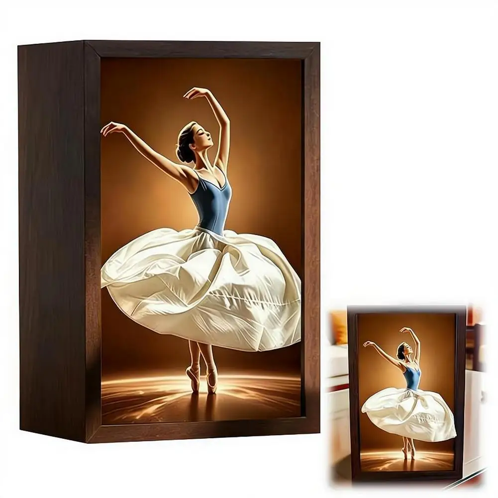 Wooden Desktop Ballet Tissue Box Elegant Luxury Art Napkin Holder Soaring Skirt Ballerina Skirt Tissue Box Tissue Dispenser