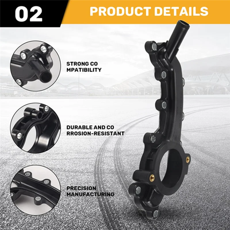 

Top!-2PCS Car Accessories Thermostat Housing Water Outlet For CHRYSLER 300 2014-2017 5184653AD 5184653AE 5184653AF 5184653