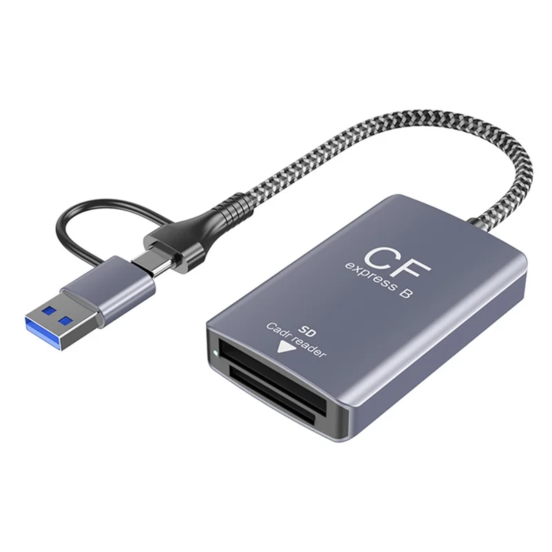 Superb 2 In 1 CF Express Type B Card Reader CF Express Card Reader Type B Adapter USB 3.2 10Gbps Portable CF Express Reader