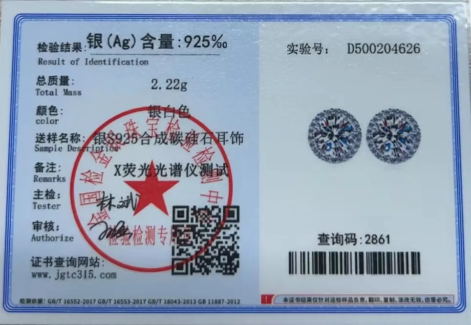 925 Sterling Silber 1 Karat Moissan ite runde Ohrringe Verlobung Hochzeit tägliche Arbeit Party Reisen luxuriöses Geschenk für Frauen – Detail 9