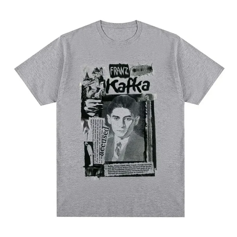 Franz Kafka Vintage T-Shirt New Printed T-Shirt Men\'s Fashion Cotton Short Sleeve Top T-Shirt