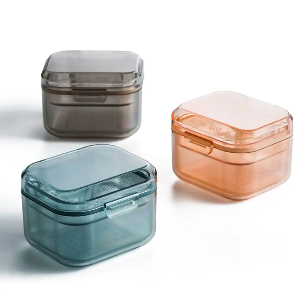 

Multifunction Dental Cleaning Soak Orthodontic Retainer Mouth Guard Container Tooth Box Braces Storage Box Denture Case