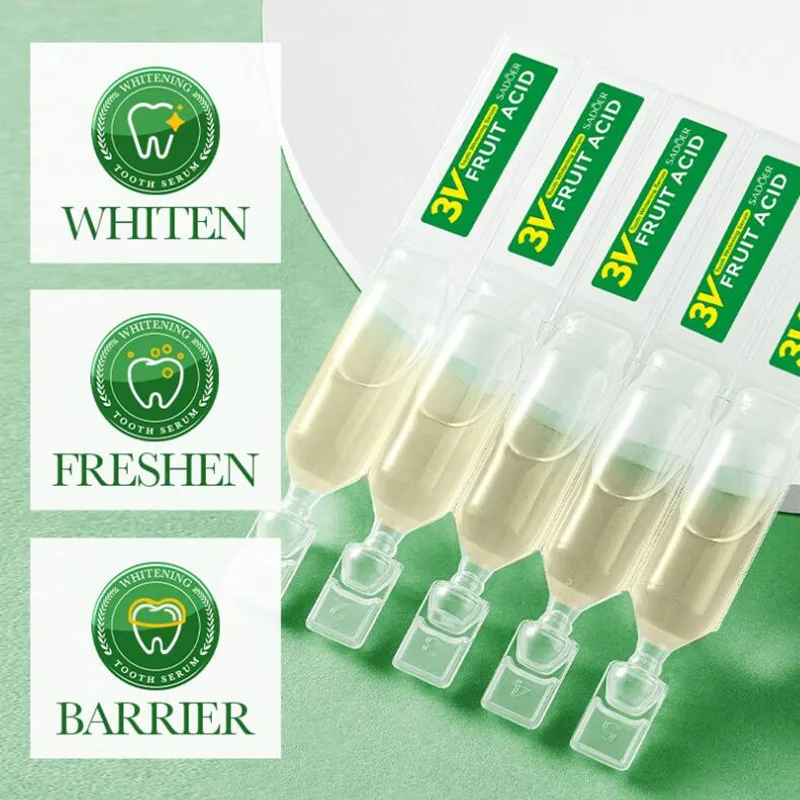 10Pcs Teeth Whitening Serum Teeth Cleaning Essence Tooth Stains Removes Mouth Odor Teeth Brightening