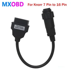 For Knorr 7 pin to 16 Pin Converter OBDII Cable for Diesel Truck for Knorr for Wabco for Trailer 7Pin Connector Adapter