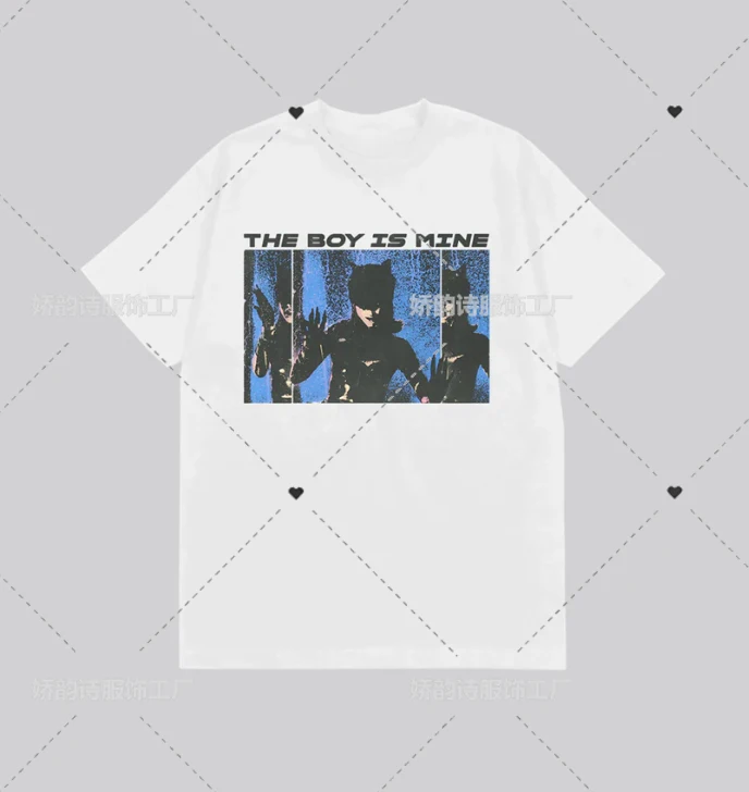 Ariana Grande THE BOY IS MINE T-SHIRT  Women's Tshirt Merch Graphic T-shirt Unisex Tee Top Fashion Ariana Peripheral Short Sleev