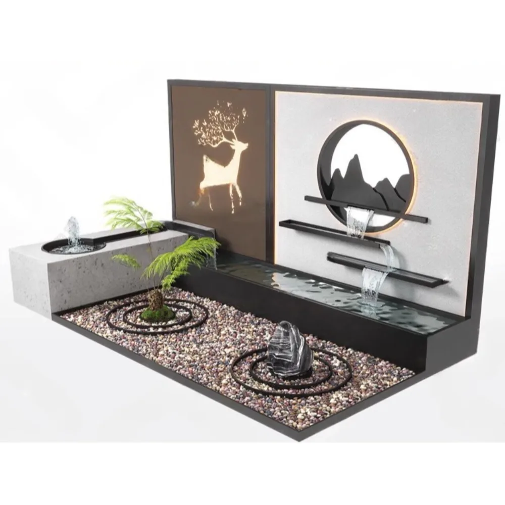304 Stainless Steel Waterfall Flume Waterscape Wall Landscape Water Wall Courtyard Fish Pond Waterfall Outlet