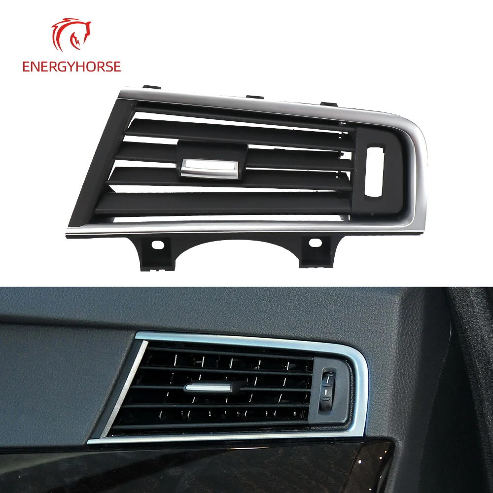 Car Front Right Fresh Air Conditioning Vent Outlet Chrome Plain Black Grille Panel For BMW 5 Series GT F07 528 535 550i