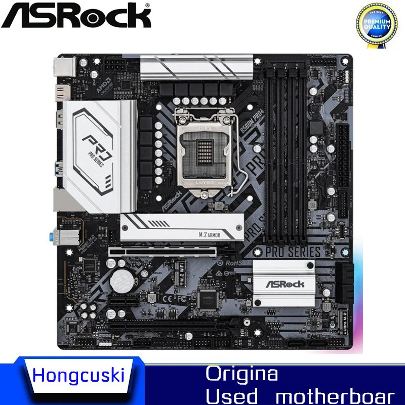 Used For ASROCK B560M Pro4 Original Desktop for Intel B560 DDR4 PCI-E 3.0 Motherboard LGA 1200 USB3.0 M.2 SATA3