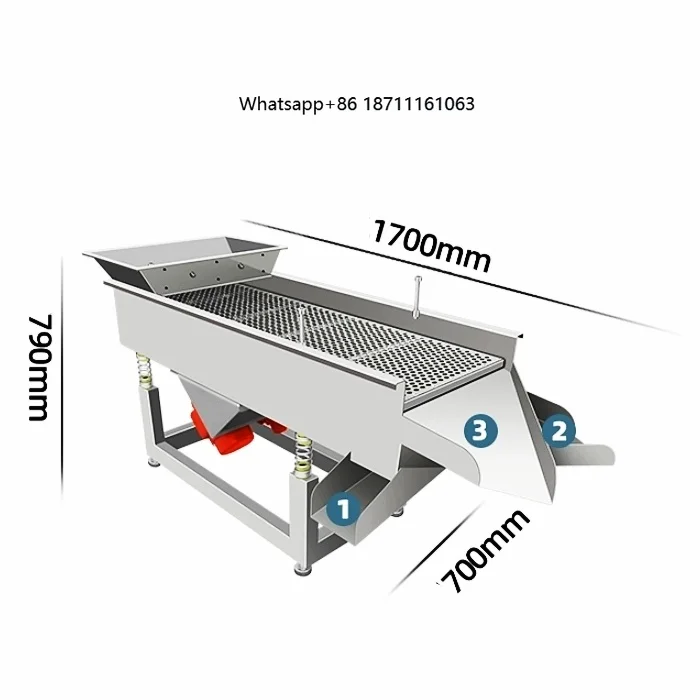 High Productivity Granule Powder Vibro Sifter Rice Grain Bean Linear Vibratory Screen Sieving Machine