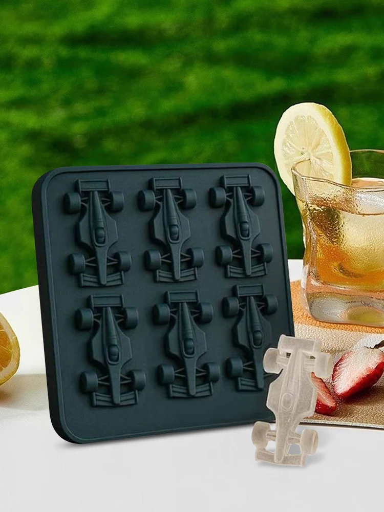 3D Racing Car Ice Mold with 6-Cavity Baking Mould Tray DIY Baking Tool for Kids Chocolate Cake Dessert Candy Pastry view 4