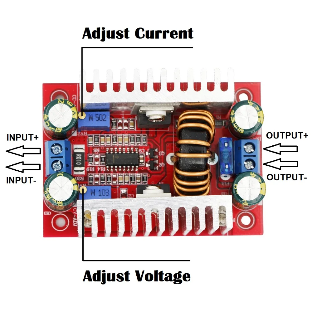 400W 15A DC-DC Step-up Boost Converter Constant Current Power Supply LED Driver 8.5-50V to 10-60V Voltage Charger Step Up Module