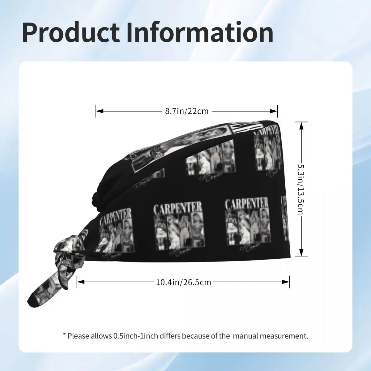 Custom Sabrinas Carpenters American Singer Working Cap Surgical Hats Men Women Operating Room Cap Nursing Cap Lab Works Hat