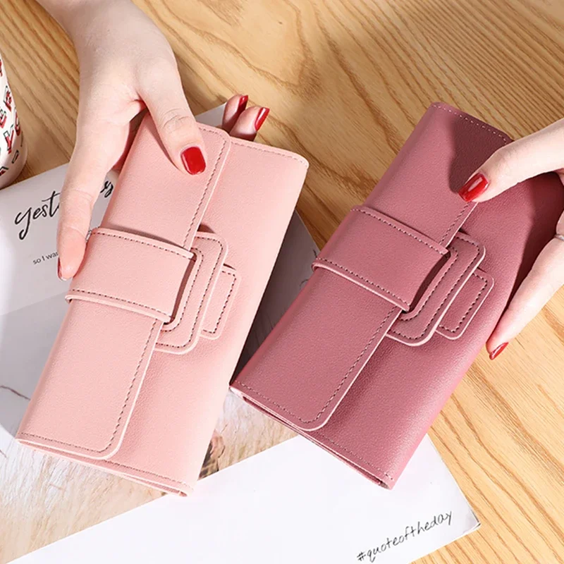 Women  Large Capacity Leather Wallet Cardholder Coin Purses Clutch Phone Credit Card Holder Ladies Luxury Bag