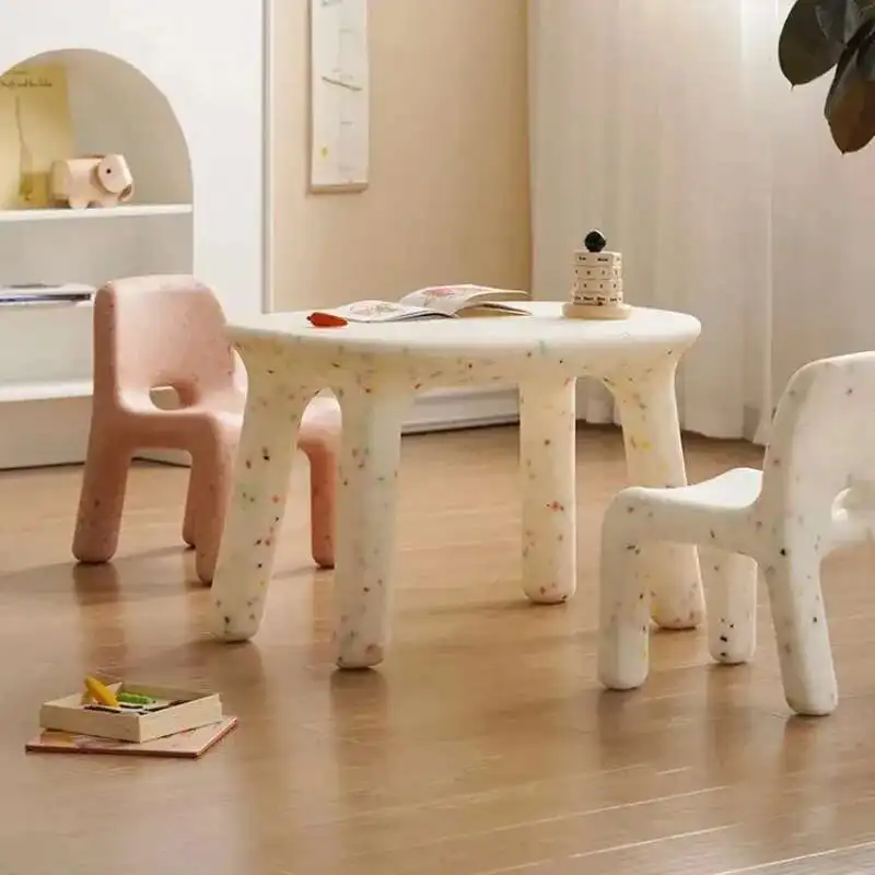 

Plastic Study Table and Chairs Set for Kids Table Chair Stool Kindergarten Plastic Children Strong Durable Tables Furniture