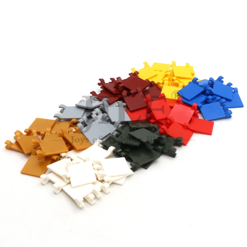 30pcs MOC Plate Modified Flag 2x2 Square with Flat Edge Clip DIY Building Blocks Bricks Compatible 2335 Signboard Assembles Toys