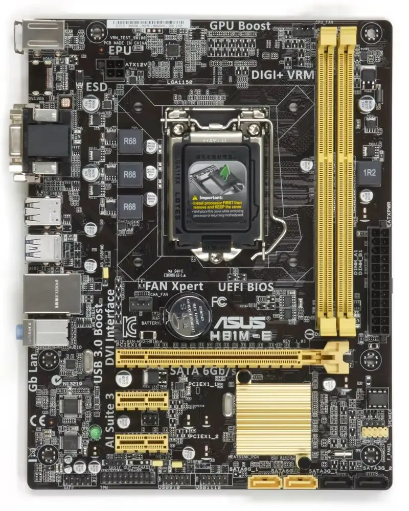 ASUS H81M-E Motherboard LGA 1150 Intel H81 DDR3 16GB support 4770