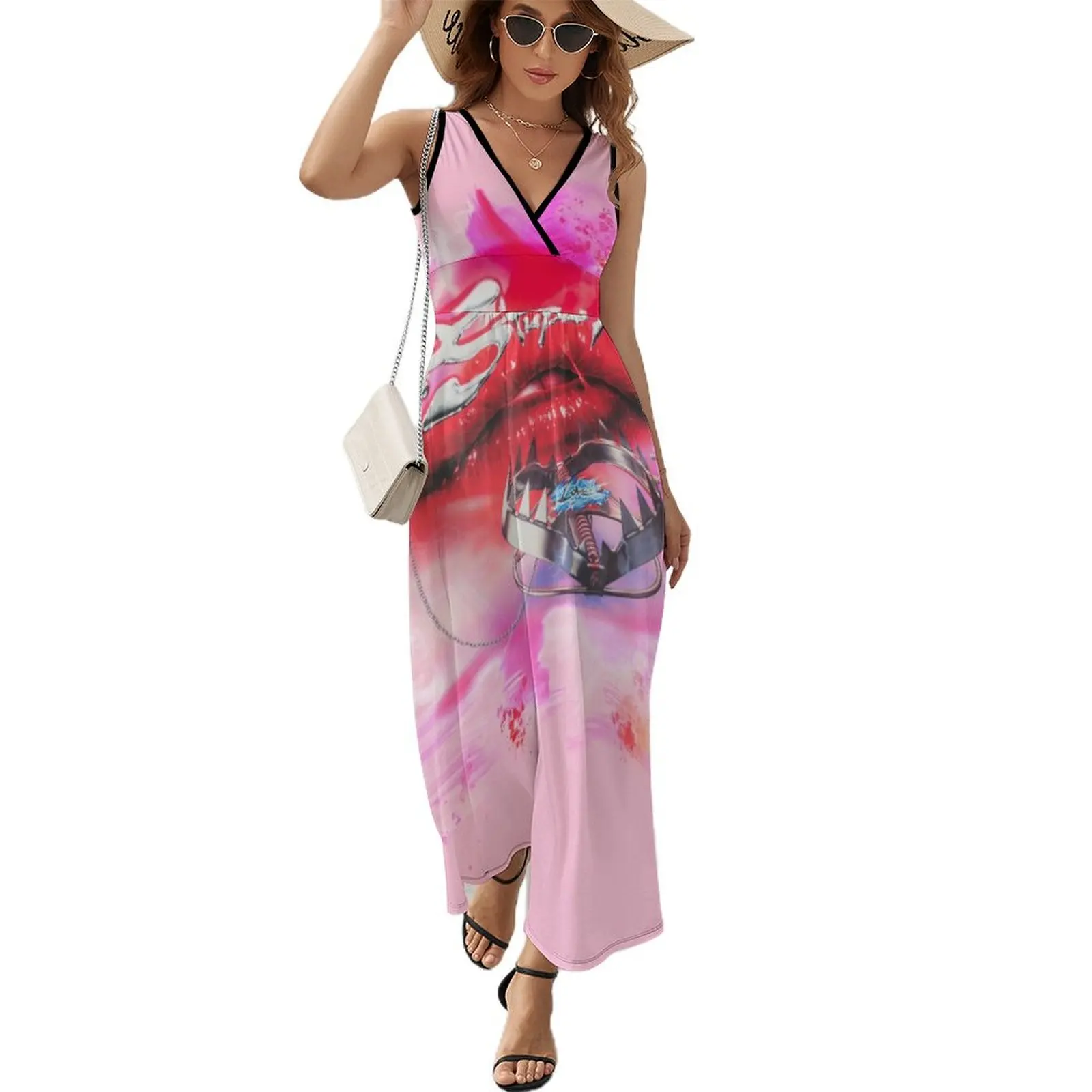 Stupid Love Sleeveless Dress Women's summer long dress evening dress ladies