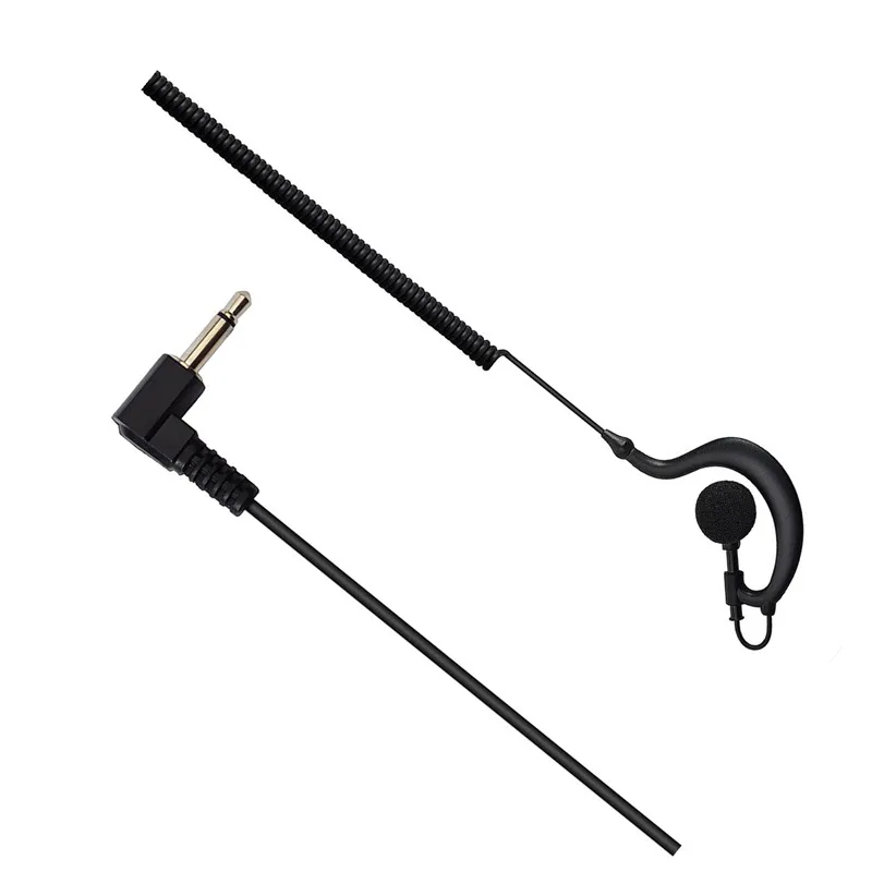 G şekli yumuşak kulak kancası Walkie Talkie kulaklık kulaklık, 3.5mm fiş, sadece amatör radyo alıcısı dinle, Motorola Baofeng inincom için