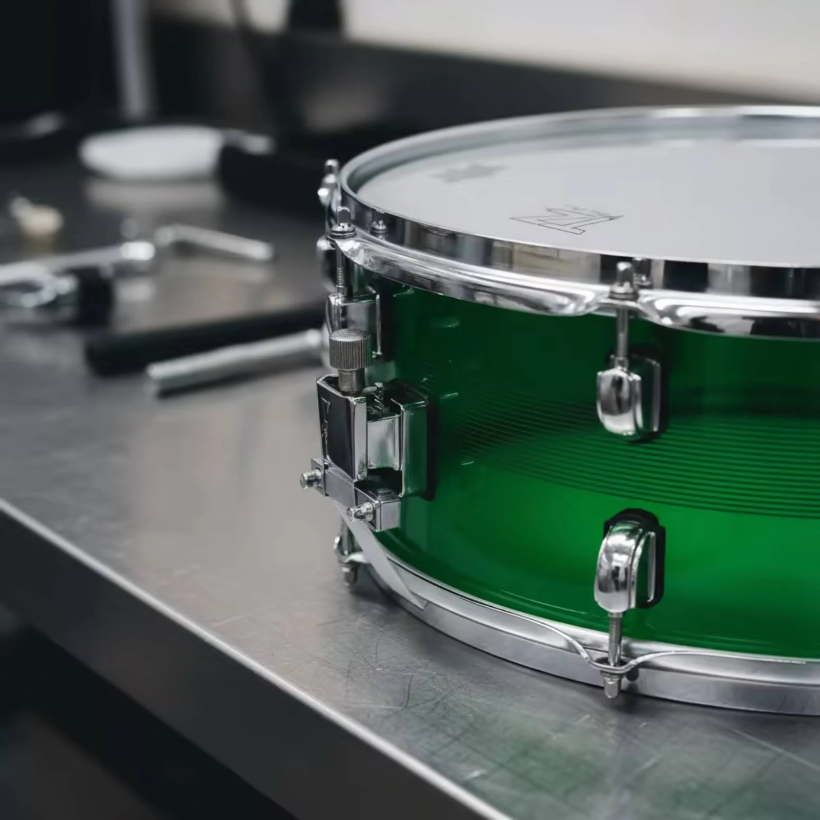 Tamburo Rullante Da Parata Trasparente Con Guscio In Acrilico, Strumento A Percussione Cromato Traslucido Per Batteristi, Parate-image