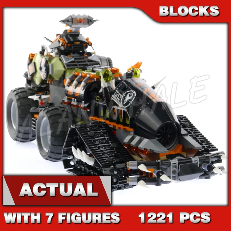 1221PCS Dieselnaut Utility Tank Gripper Vehicle 10806 Building Blocks Assemble Sets Bricks Kompatibel dengan Model