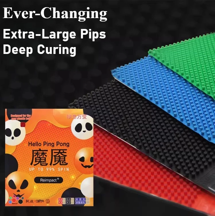 MoMo OX Table Tennis Rubber Long Pimples Deep Cured Super Long Extra Large Pips Anti-Spin & Zero-Friction High Durability