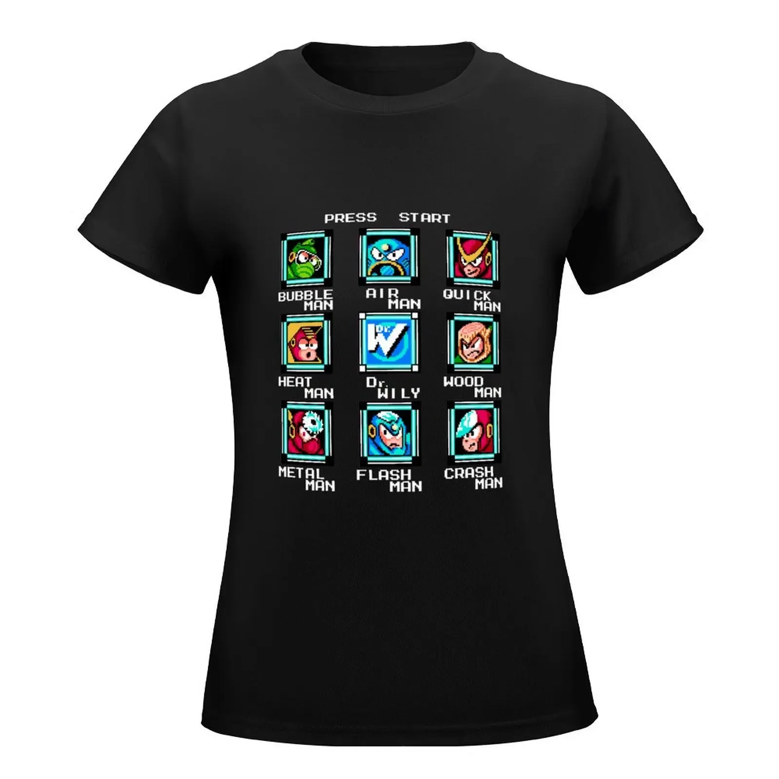 Megaman 2 stage select T-Shirt shirts graphic tees kawaii clothes Female clothing hippie clothes Womens clothing