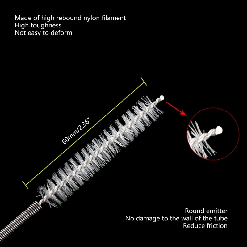 Flexible Abflussbürste, langer Reiniger zum Reinigen von Rohrleitungen, Spülen, Kühlschränken, Rohren, Luftschläuchen,