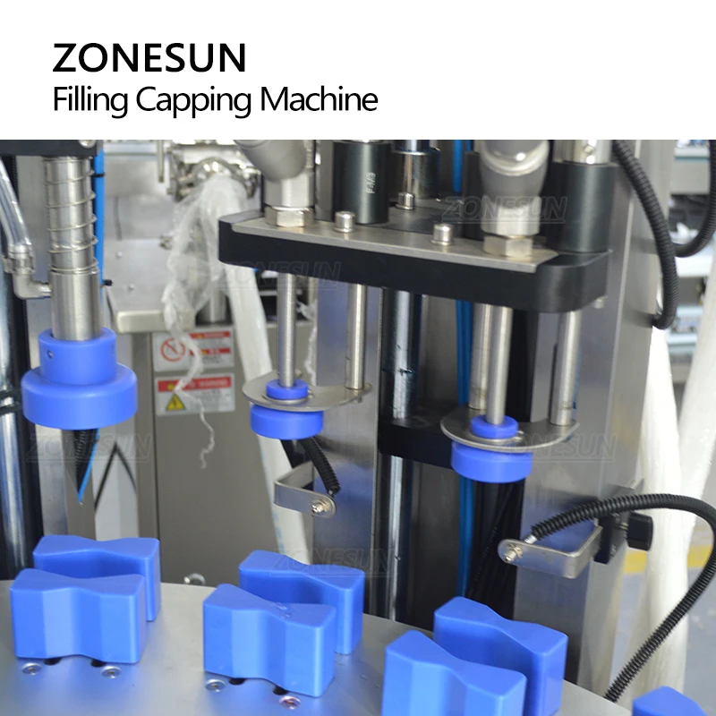 ZONESUN ماكينة تعبئة وتغطية الكريمة الأوتوماتيكية غسول الحاويات غطاء المسمار مرطب إنتاج مستحلب الحبر ZS-SRFC