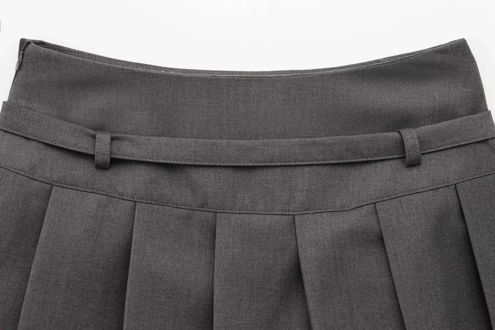 Zevity 2025 Nuove Donne di Modo Della Cintura di Design Solido A Pieghe Mini Gonna Faldas Mujer Femminile Chic Cerniera Laterale Casual Abiti QUN9270