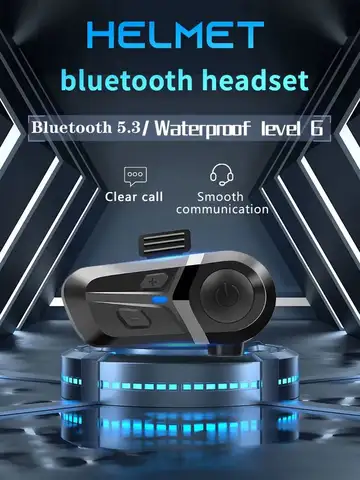 Bluetooth 5.3 Wireless Motorcycle Helmet Headset Hands-free Call Phone Motorcycle Waterproof Earphone Music Player Moto Helmet