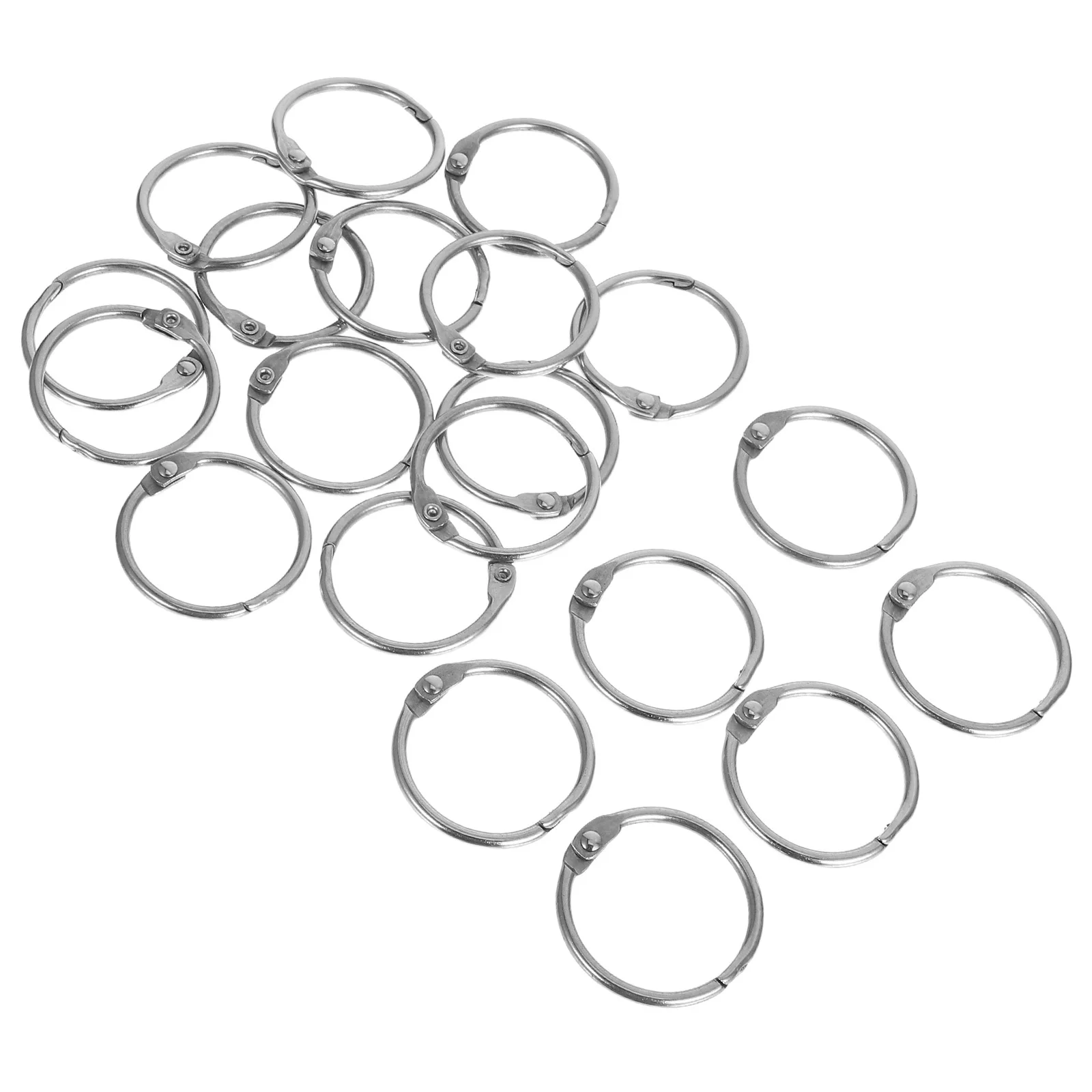 20 قطعة الطقات المعدنية ل الموثق الثقيلة فضفاضة ورقة خواتم ل ورقة ملزمة دفتر كليب خواتم كفاءة مكتب اللوازم المدرسية #5