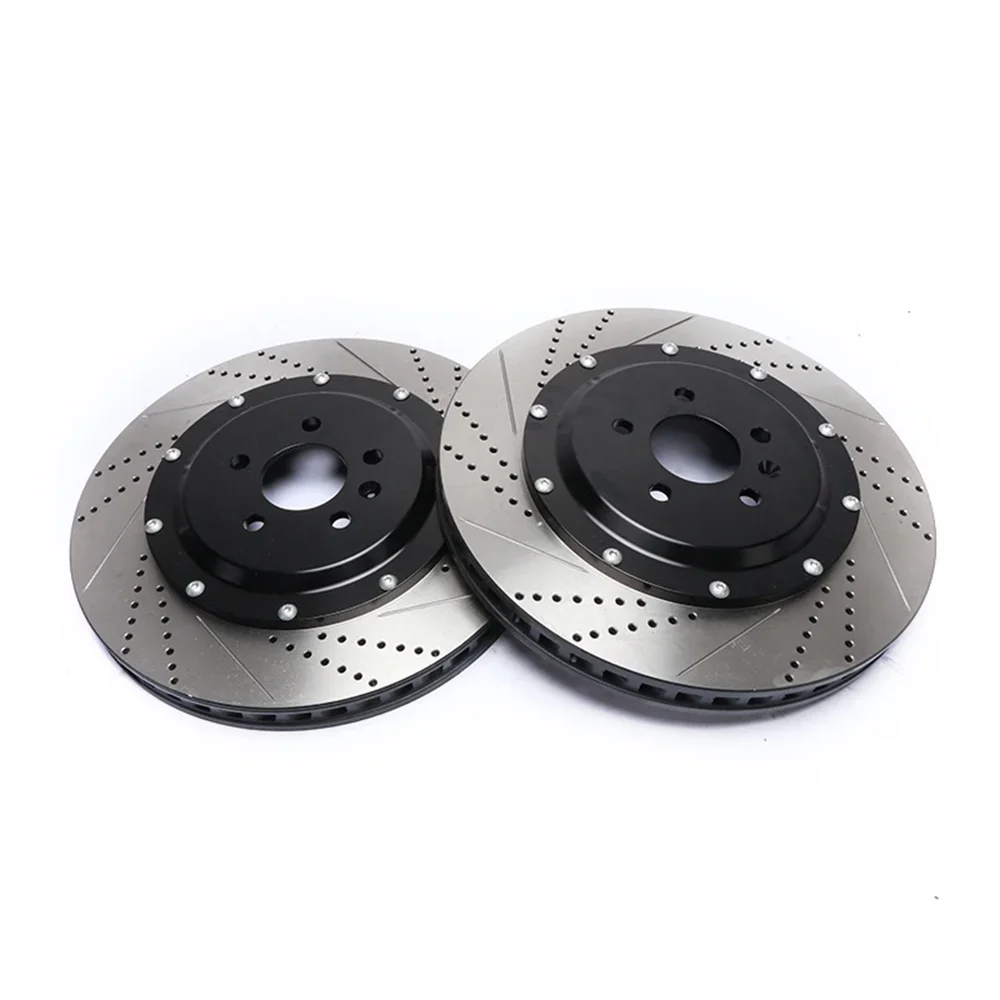 

KOKO Racing High Carbon Brake Rotor Size 330*10mm Drilled and Slotted Expanded Disc Only for Audi A3