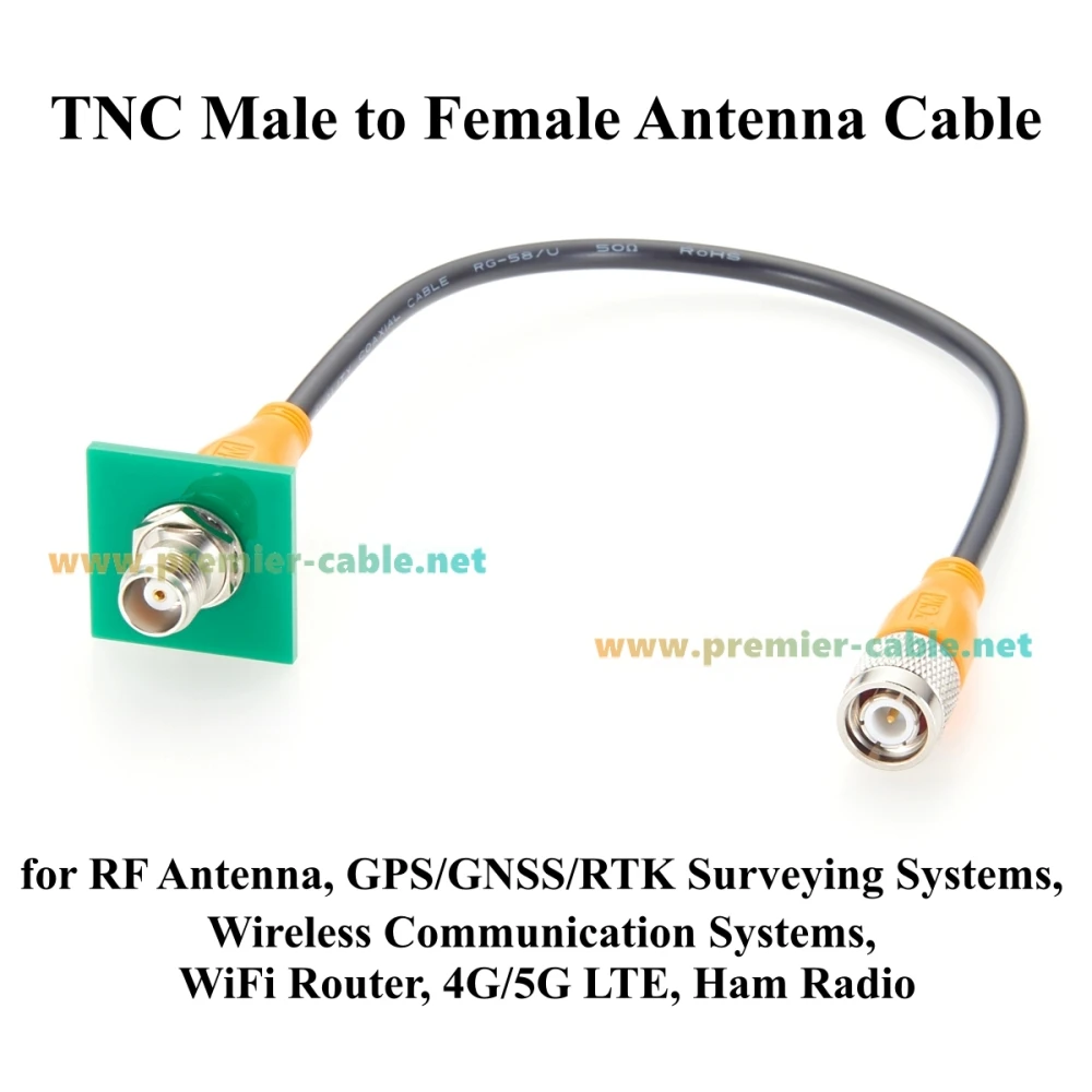 TNC-Stecker auf -Buchse Schottmontage-Verlängerungskabel 50 Ohm RG58 HF-Koaxialkabel für Antennen, GPS, GNSS, RTK-Vermessung – Detail 5