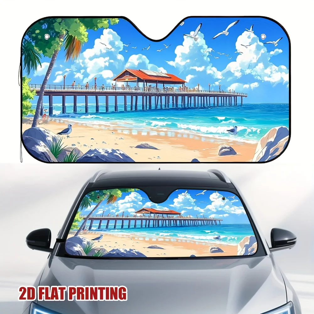 Pare-soleil de voiture pour bord de mer, 1 pièce, réduit les effets de la lumière du soleil, idéal pour les entraînements longue distance et les déplacements quotidiens, adapté pour