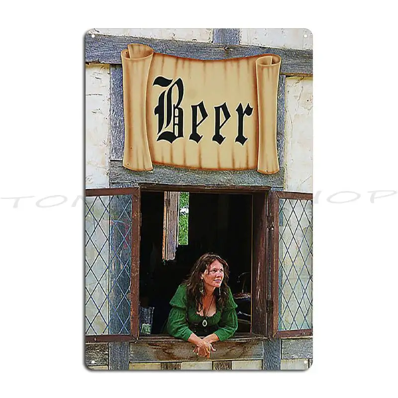 Mona Lisa Oktoberfest Vintage Beer Girls Metal Sign Mural Design Wall Decor Living Room Customized  Tin Sign Poster