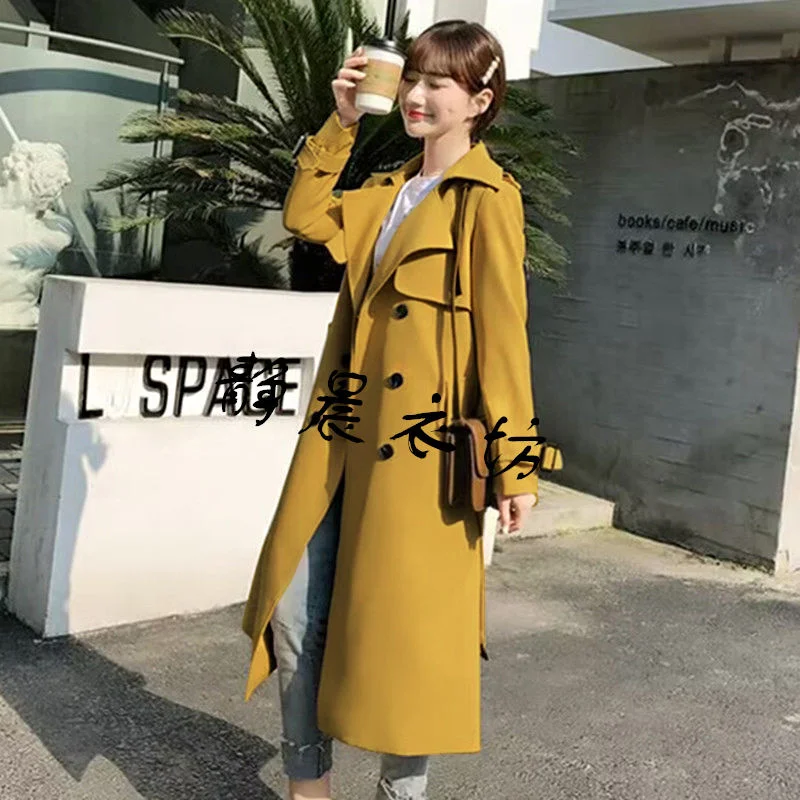 2024 Foreign Trade Counters Good Quality Windbreaker Women\'s Spring And Autumn New High-grade Casual Loose Thick Long Coat Coat.