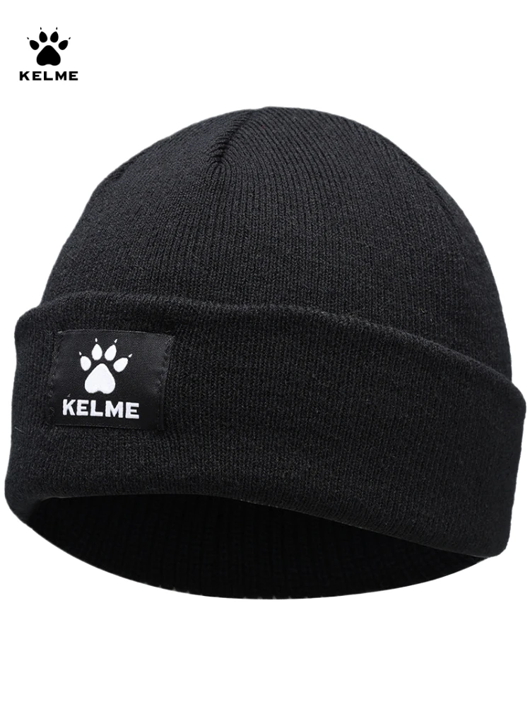 Kelme Couple Knitted Hat Men's And Women's Comfortable Casual Hat Winter Warm Outdoor Sports Running Cycling Yarn Hat