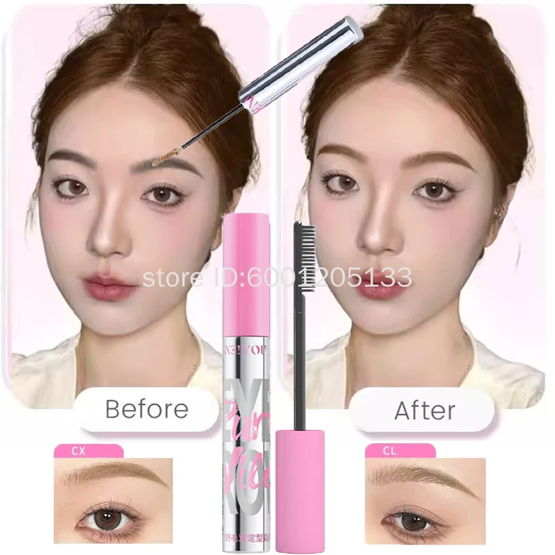 NEIYOU Eyebrow Tint Sweatproof Long-lasting Non-fading Wild Eyebrows Light Brown Styling Gel Eyebrow Rred Staining Cream Makeups