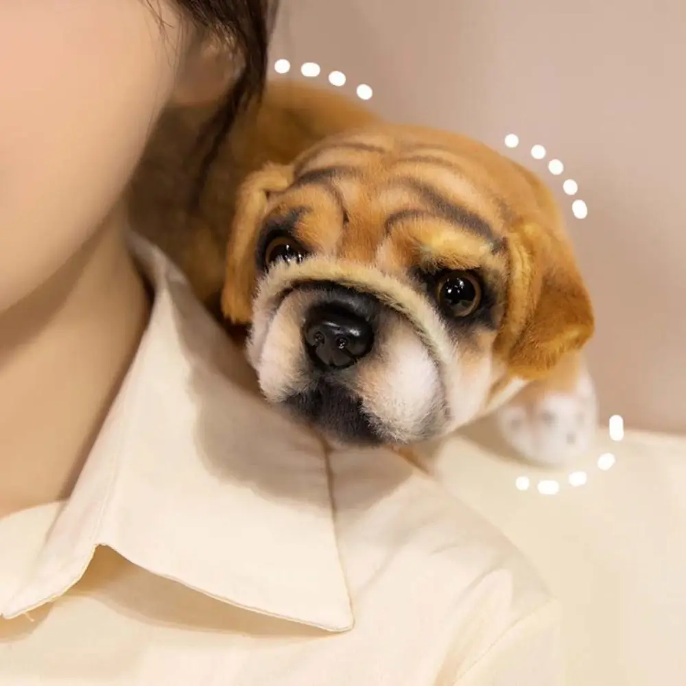 Room Decor Simulation Stand French Bulldog Cute Pet Lifelike Dog Stuffed 22cm Realistic Baggle Dog Girls Gifts