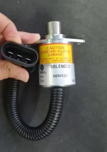 

12v 6690523 Flameout Stop Solenoid Valve Fuel Shutdown Solenoid Switch For Bobcat Excavator Loader Spare Parts Product Details:
