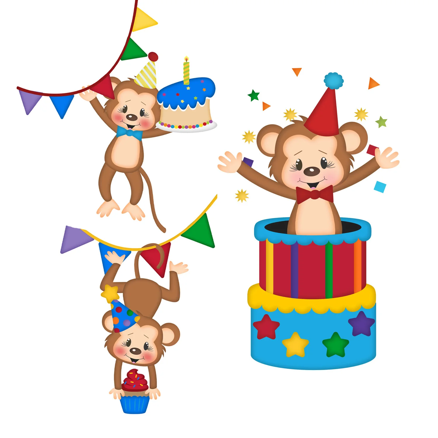 

Lovely Acrobat Monkey Cutting Dies, торт с днем рождения, металлический трафарет для тиснения для скрапбукинга своими руками, Подарочная карта с наилучшими пожеланиями