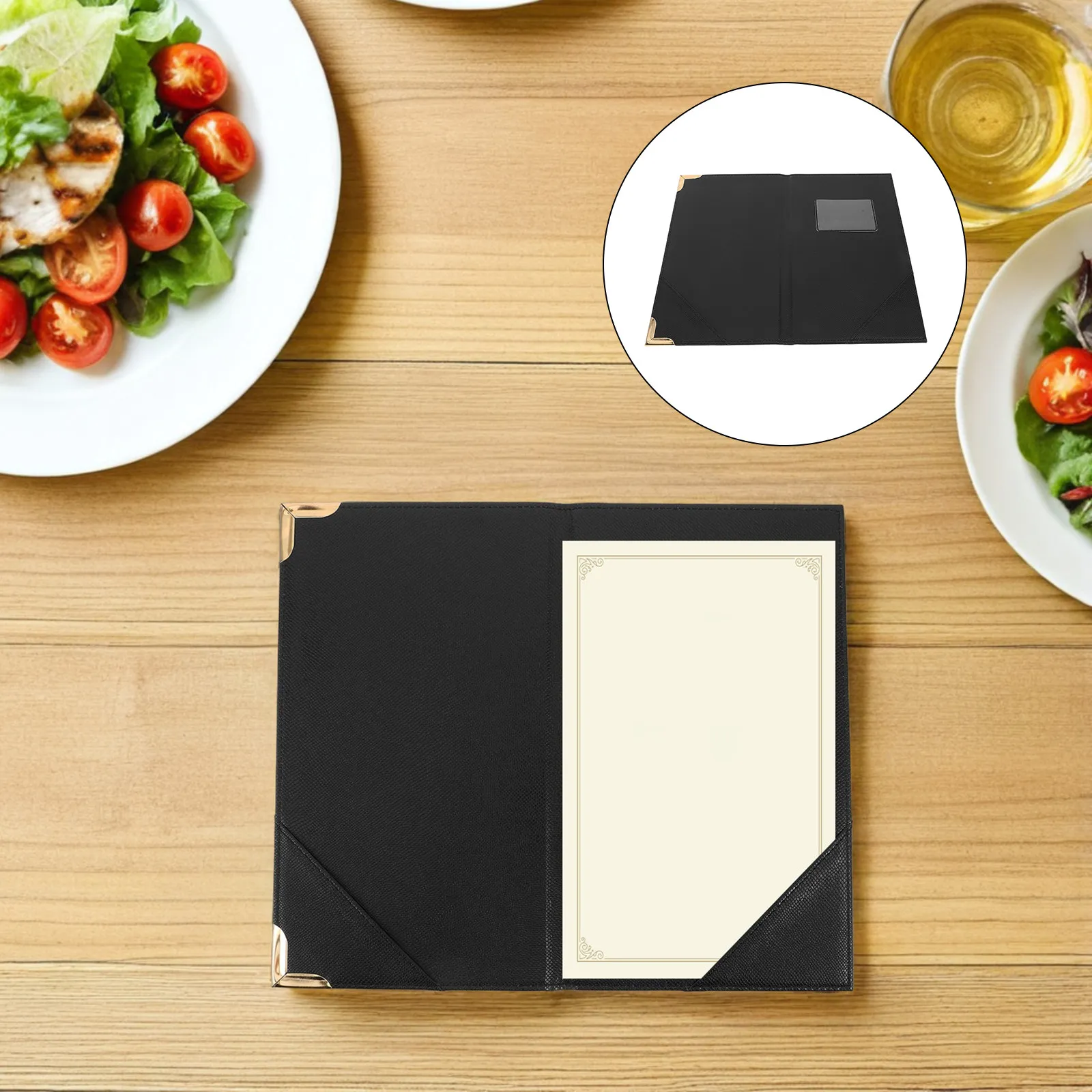 Restaurant Menu Holder Check Book Organizer Matte Clipboard Bill Presenter Folder Cafe Bar Hotel Guest Receipt Pad Cover 9x5