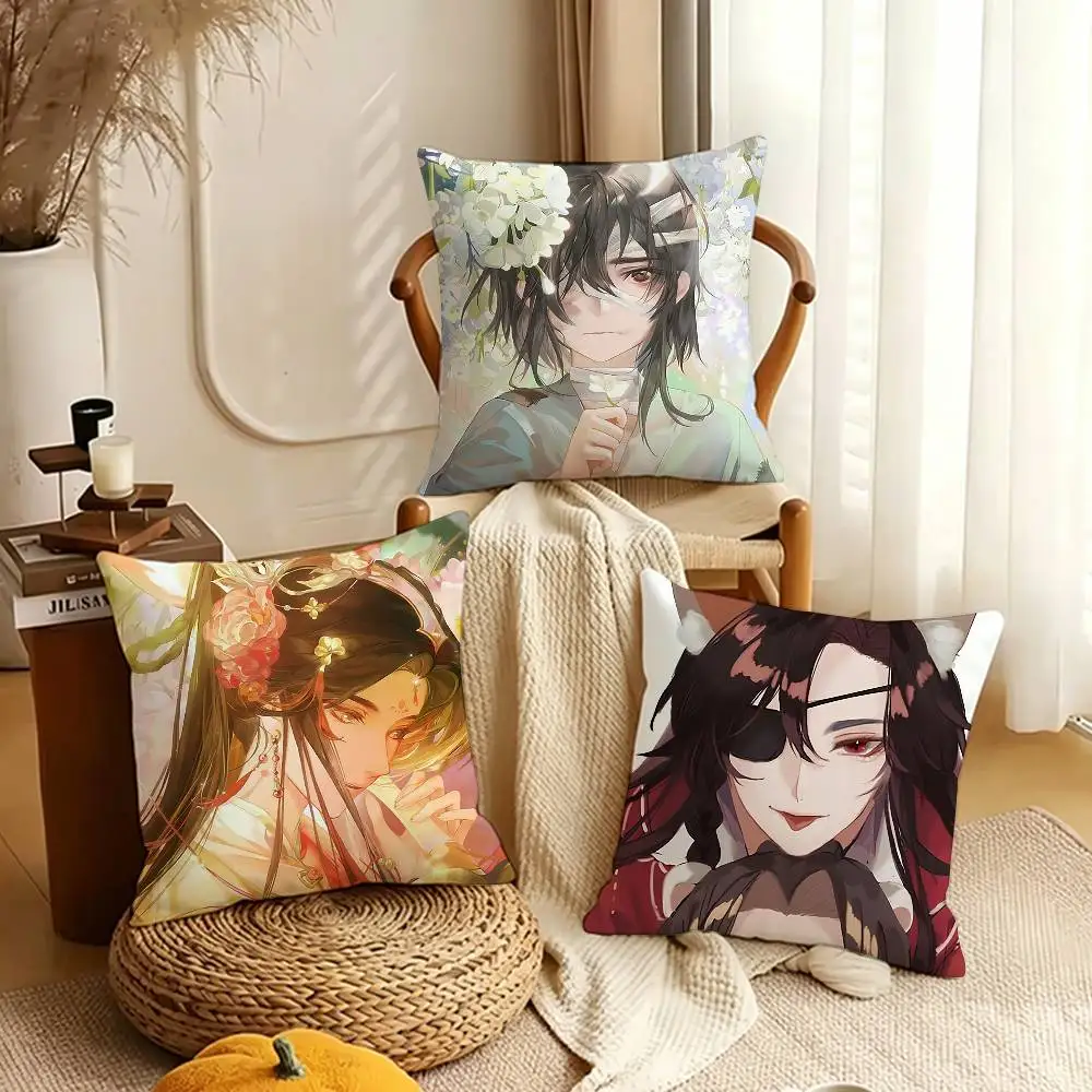 H-Heaven O-Officials B-Blessing Pillow Cover Sofa Cushion Cover Home Room Decoration Children Gift