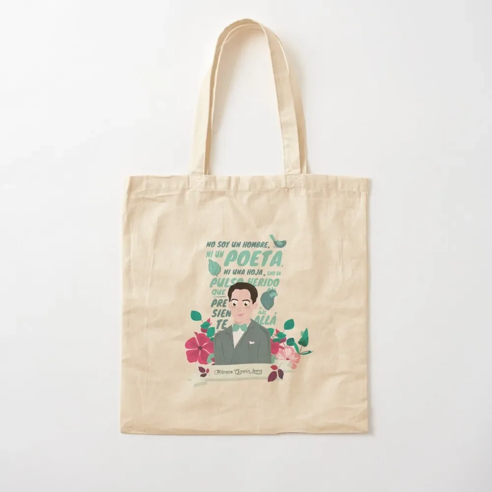 

Federico Garcia Lorca Poet Illustration Tote Bag reusable grocery bags Woman shopper bag Candy bags Tote Bag