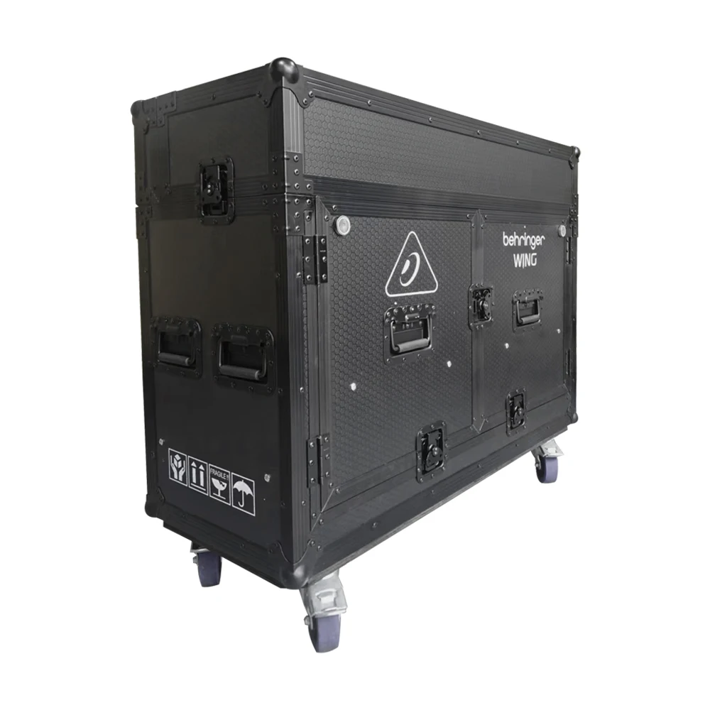 Behringer WING Hydraulic Flight Case With Wheels All-Black Pa System Audio Sound Equipment Outdoor Stage Portable Flight Case